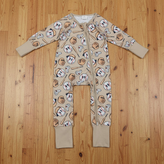 baseball pajamas zippy