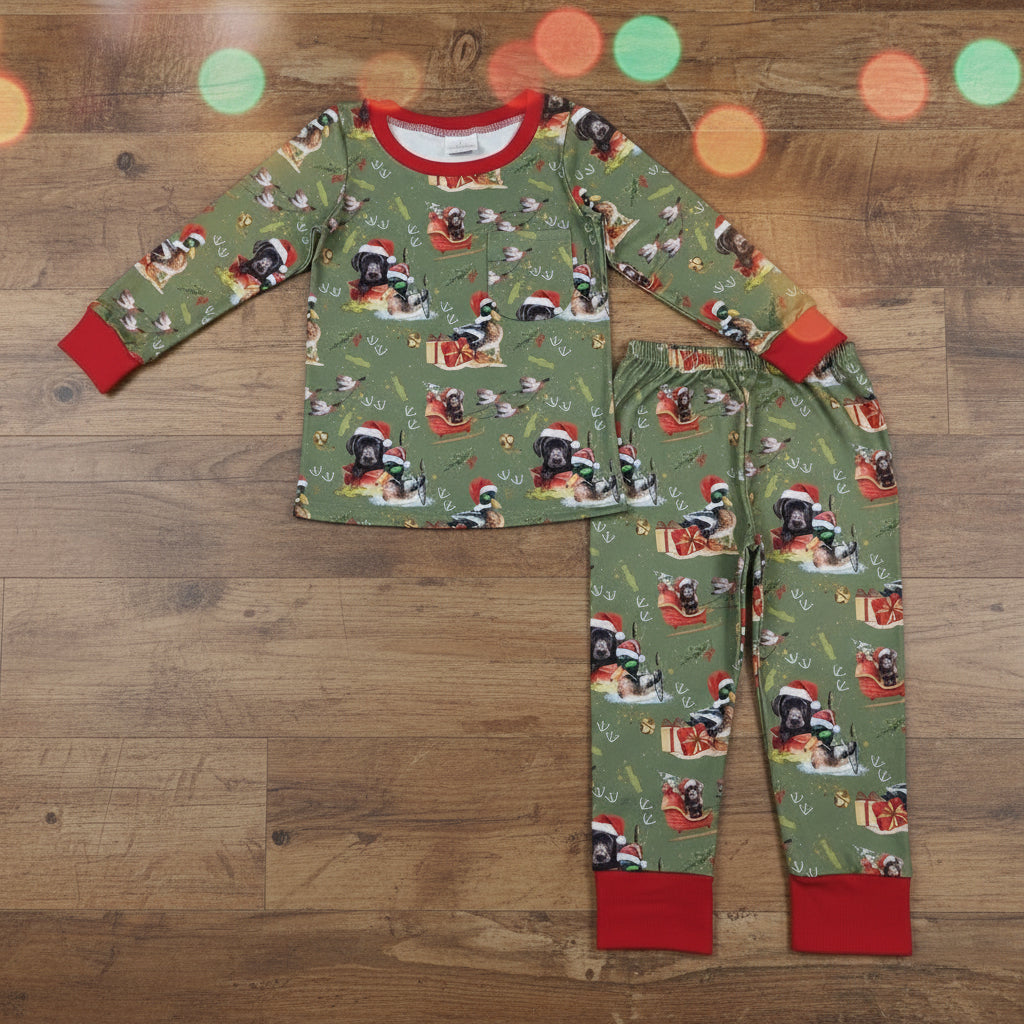 Christmas hunting pajama set