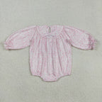 pink floral turkey embroidery smock bubble