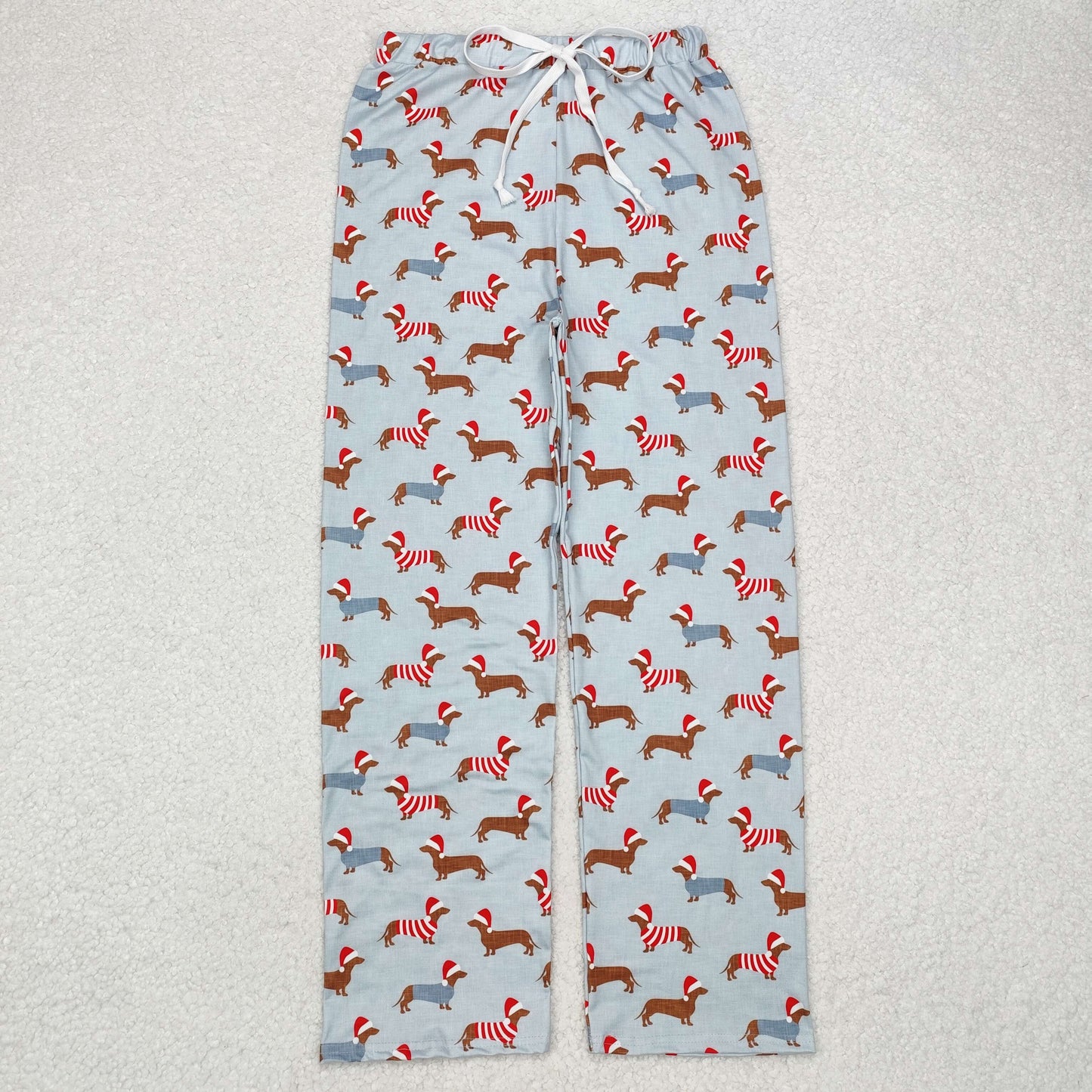 adult clothes Christmas santa dog straight pants