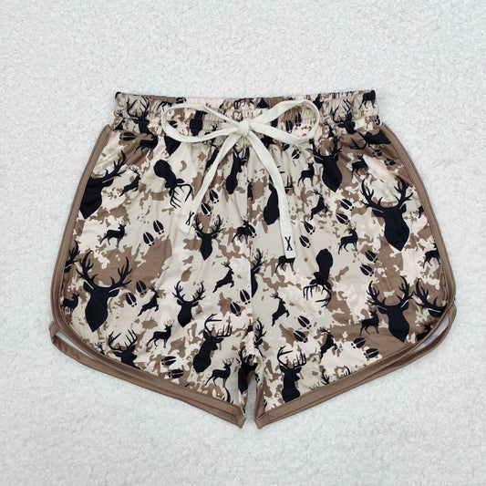 adult clothes deer print woman summer shorts