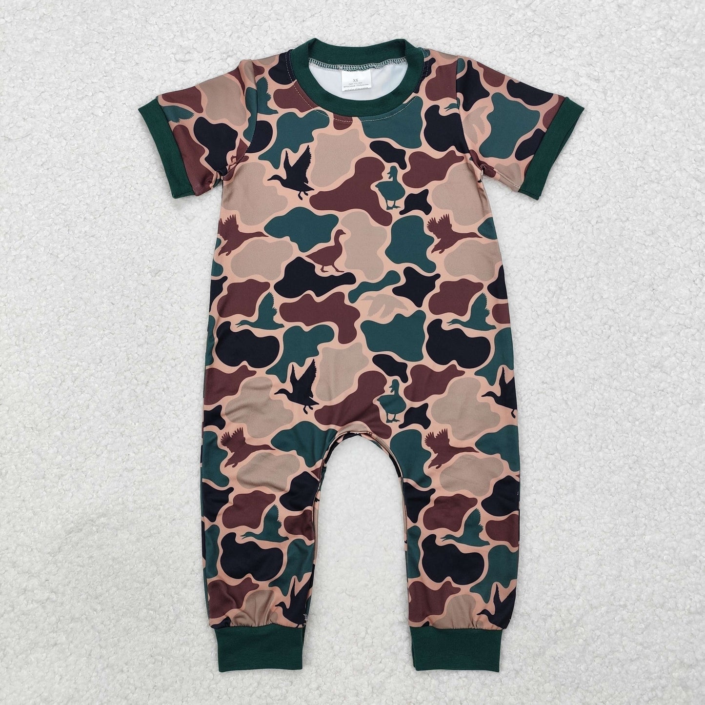 hunter camo duck romper