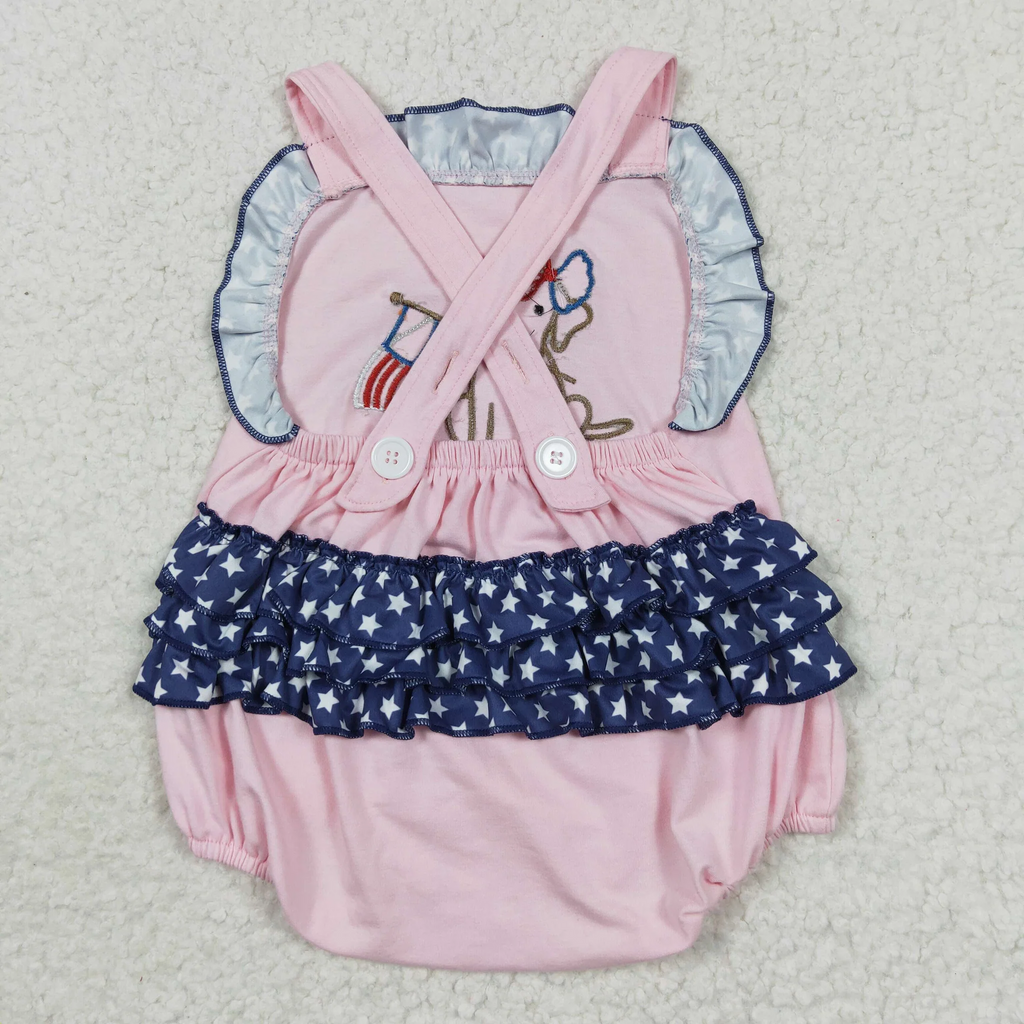SR0332 USA Warehouse Pink Dog Flag Bubble Girl