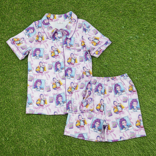 summer adult sleepwear kpop woman shorts pajamas set