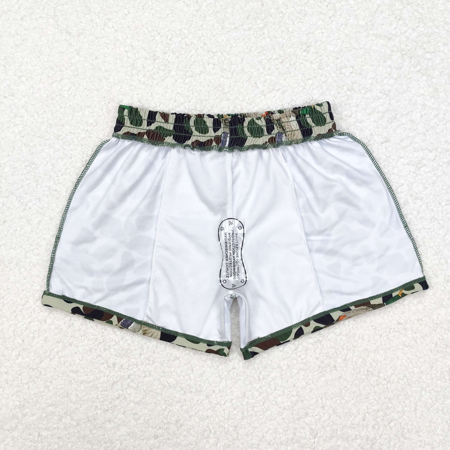 duck on camo trunk boys swimsuit