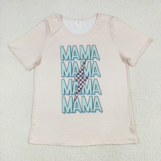 mama letters adult clothes women's t-shirt
