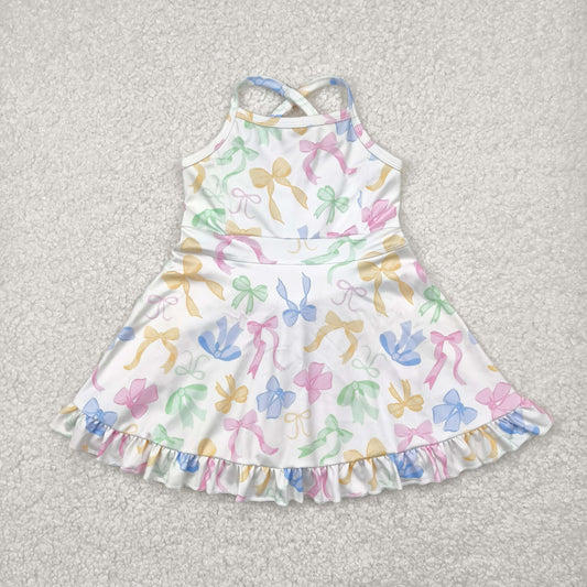 colorful bow coquette athletic dress