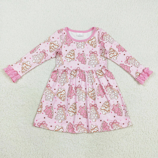 long sleeve Christmas tree cake dress