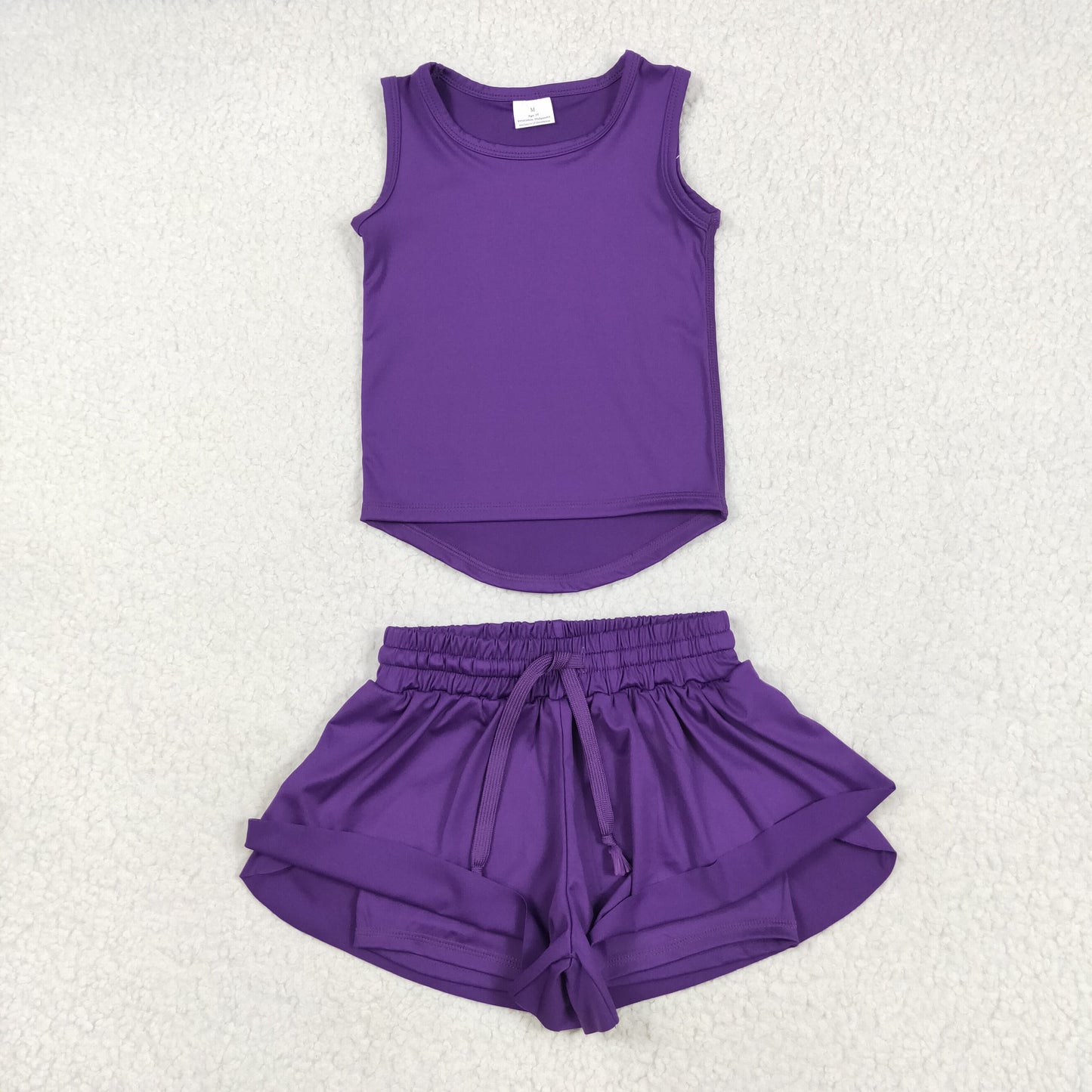 purple tank athletic skort set