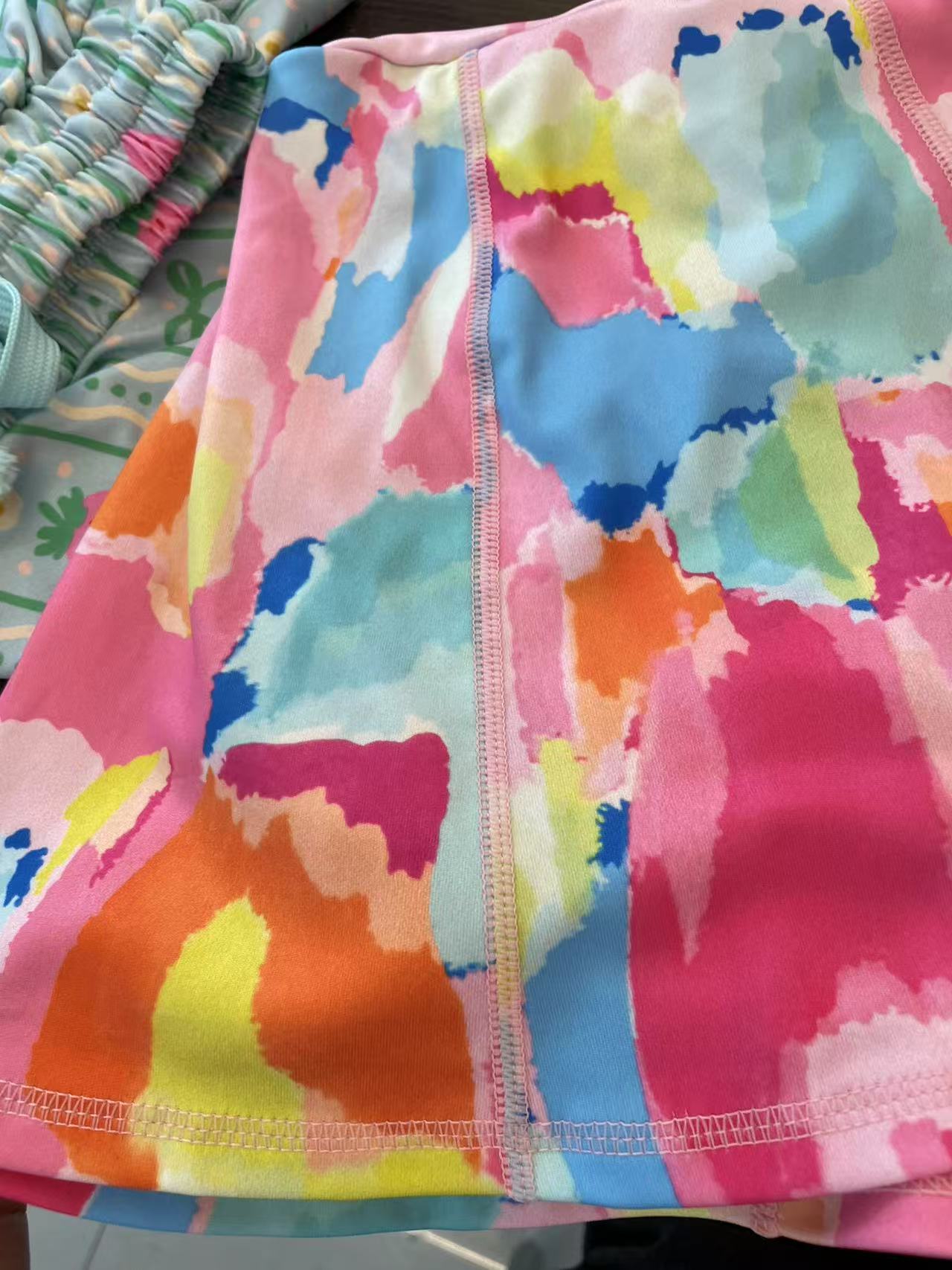 watercolor tie dye athletic dress