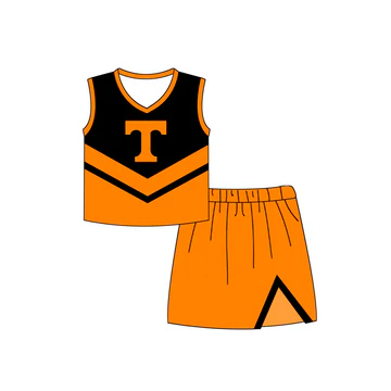 custom order sports team T black and orange outfits