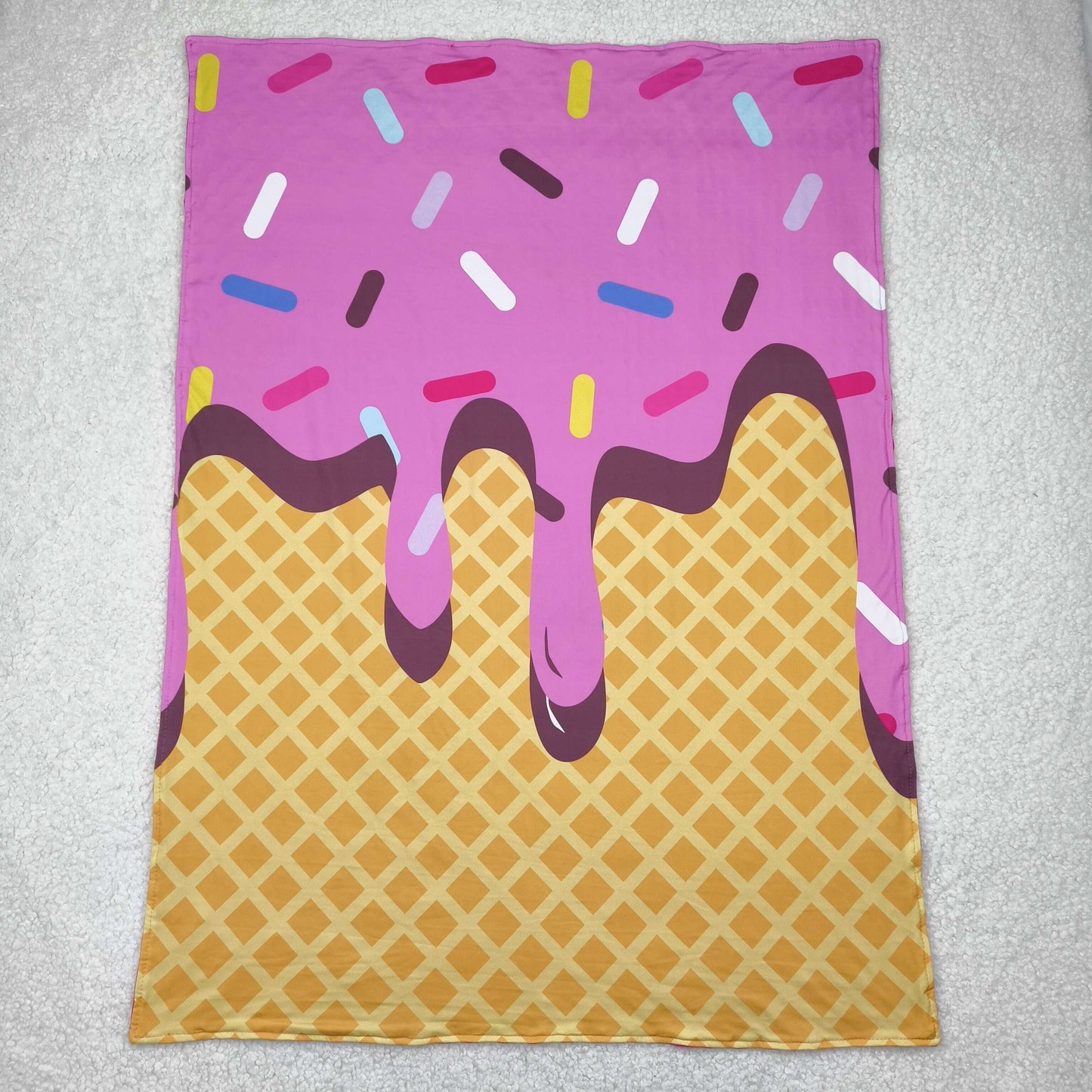 pink ice-cream baby blanket