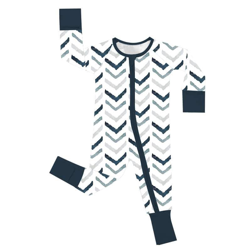 Pre order long sleeve chevron baby sleeper