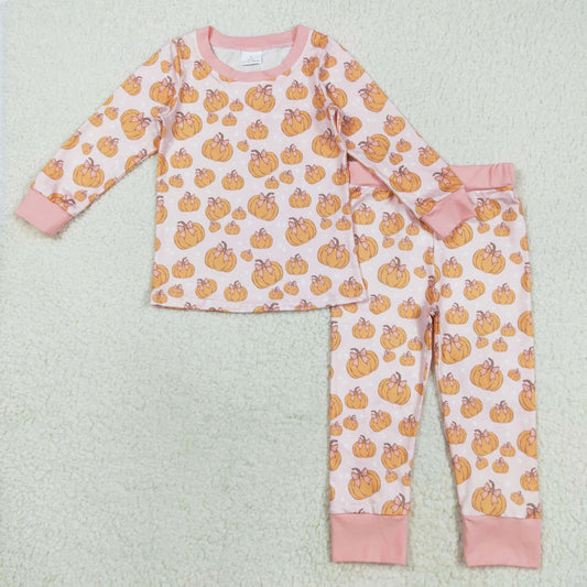 pumpkin print two pieces lounge set