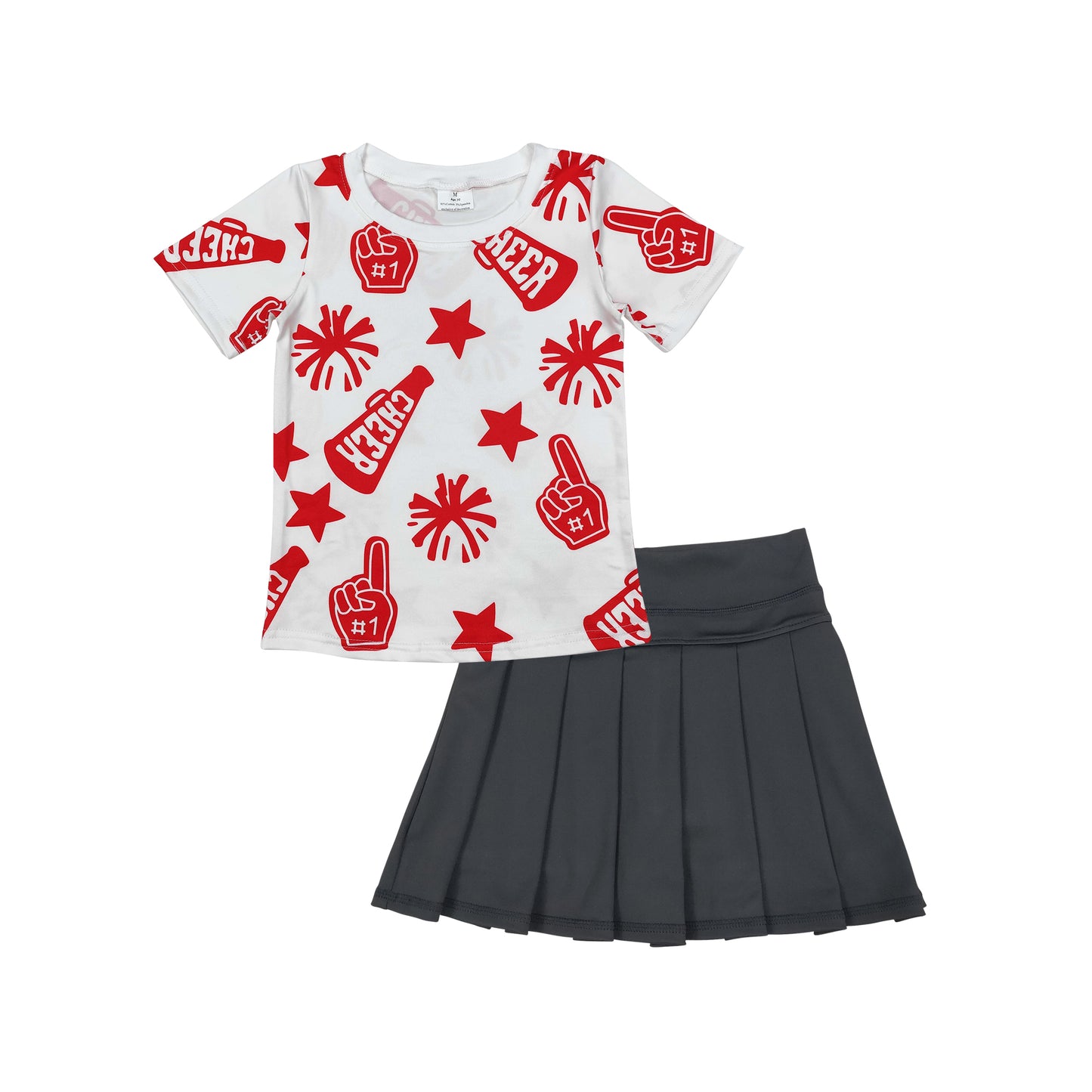 Cheer Tee Yoga Skirt Set