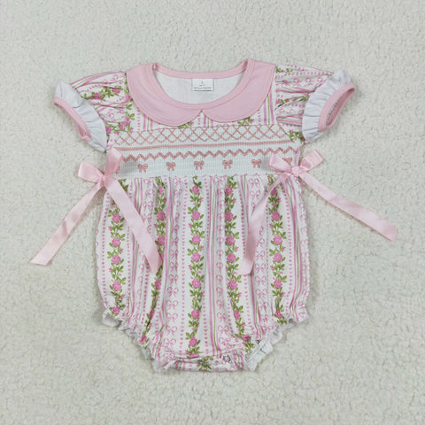 smock embroidery floral bubble