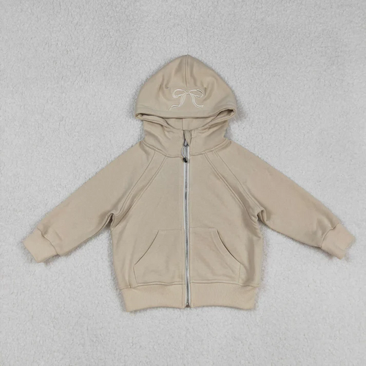 GT1203 USA Warehouse cream cotton zipper hoodie