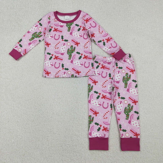 Christmas cowgirl two pieces lounge set pajamas