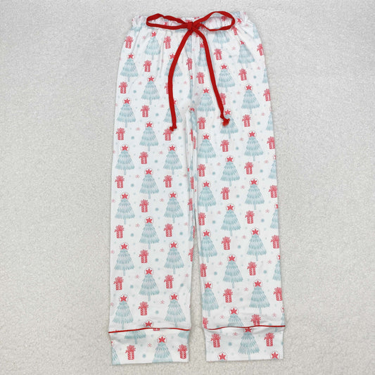 Christmas tree print adult woman pants