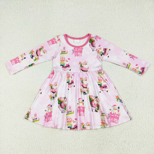 long sleeve Christmas santa girl dress