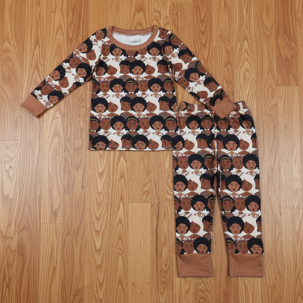 black history two piece pajama