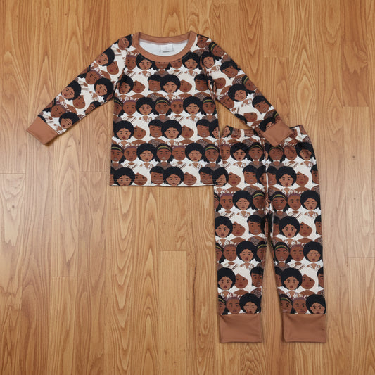 black history two piece pajama