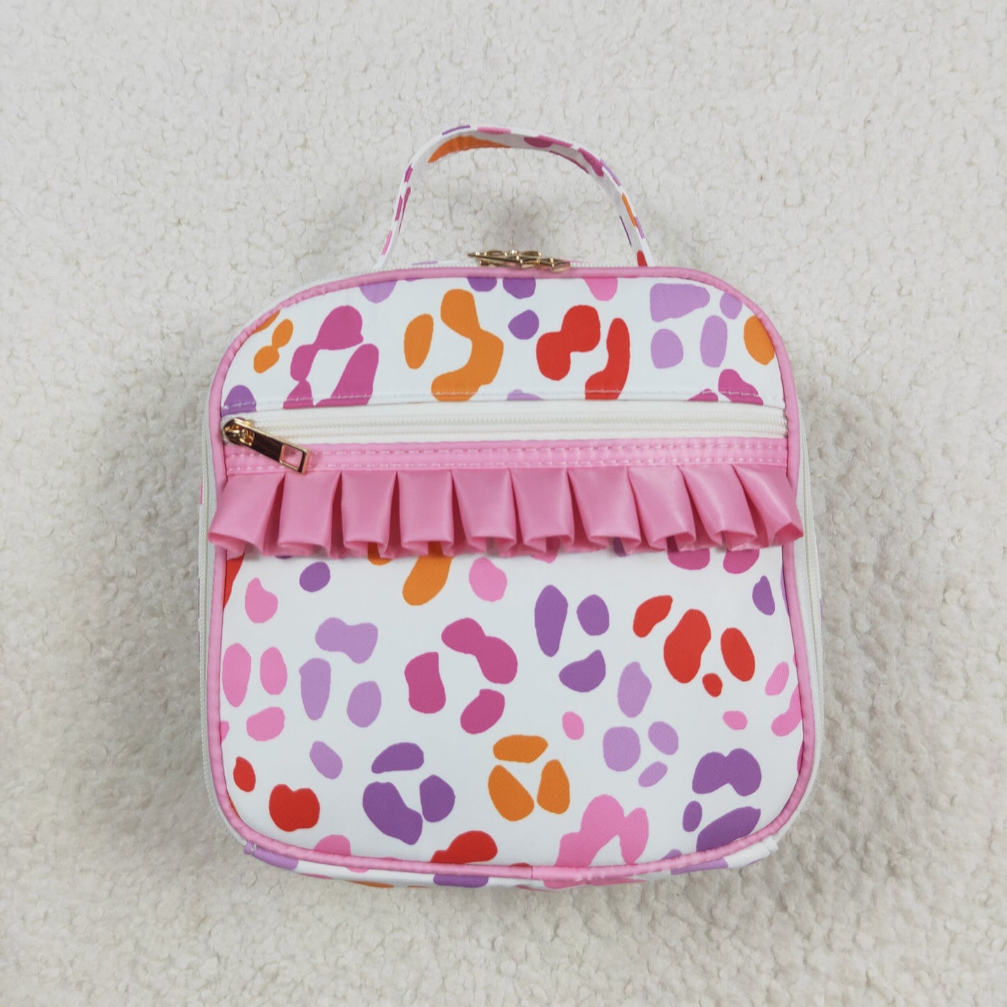 colorful leopard kids lunch box