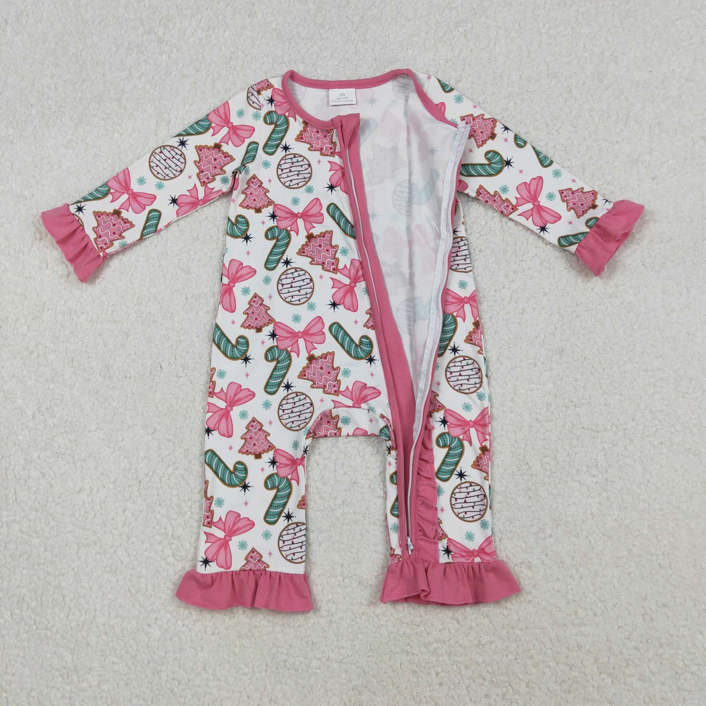 Christmas cookies baby zip sleeper pajama