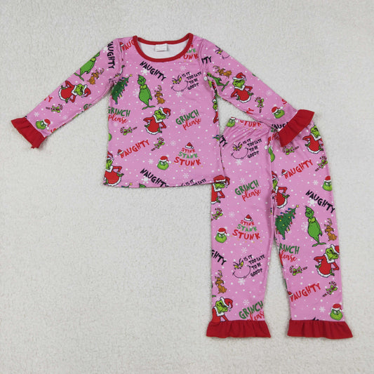 naughty gri*ch Christmas girl lounge set pajama