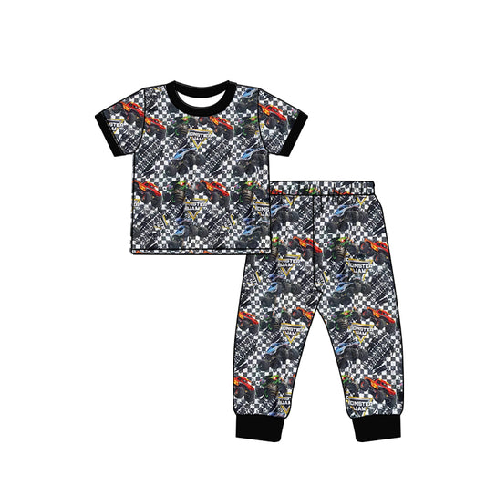 pre order short sleeve monster truck pajama