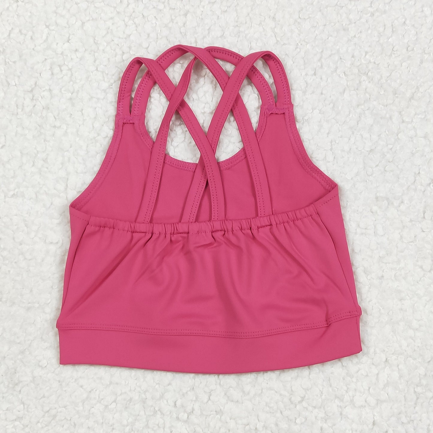 solid cross back sports tennis tank yoga top