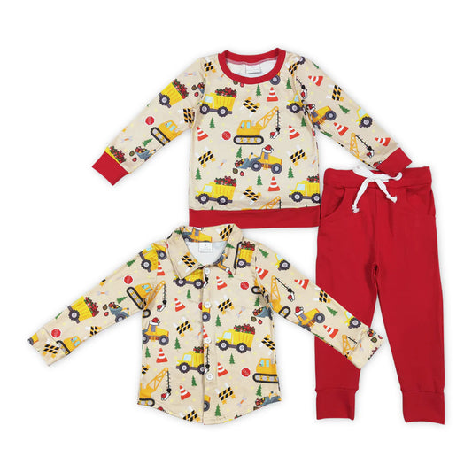 Christmas Constructions Boy Sibling Clothing