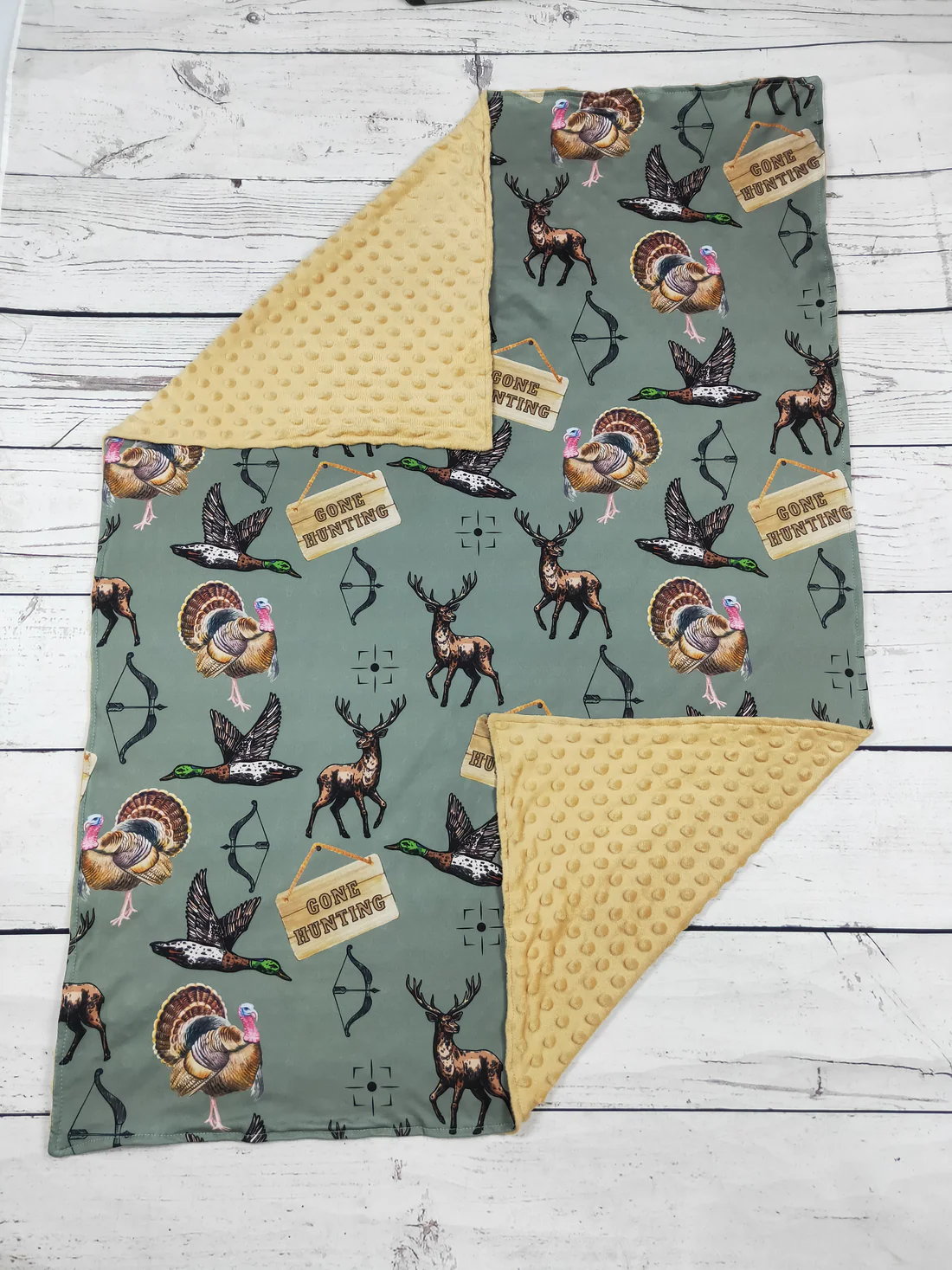 gone hunting baby blanket