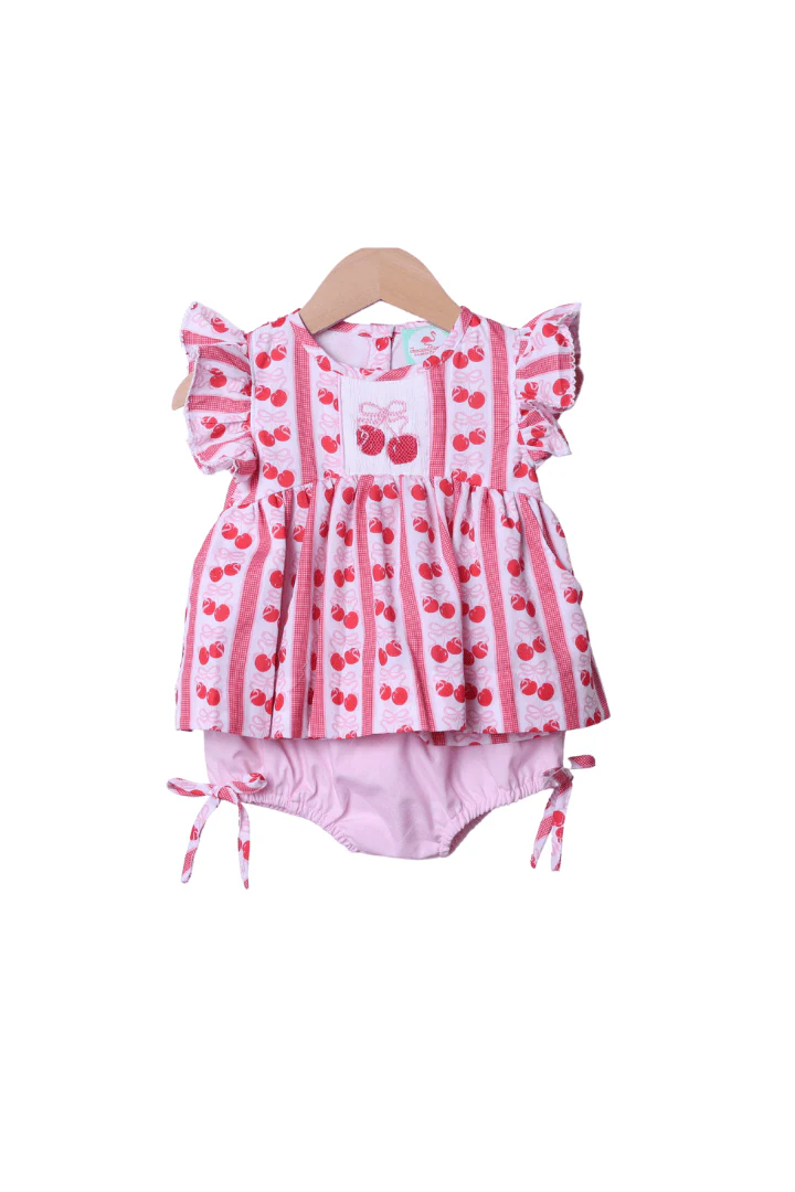 TAT 6-7 weeks MOQ 5 Cherry Bow Bloomer Set