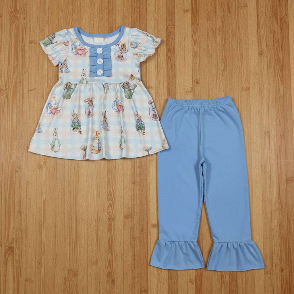 peter rabbit blue pants set easter girl outfit