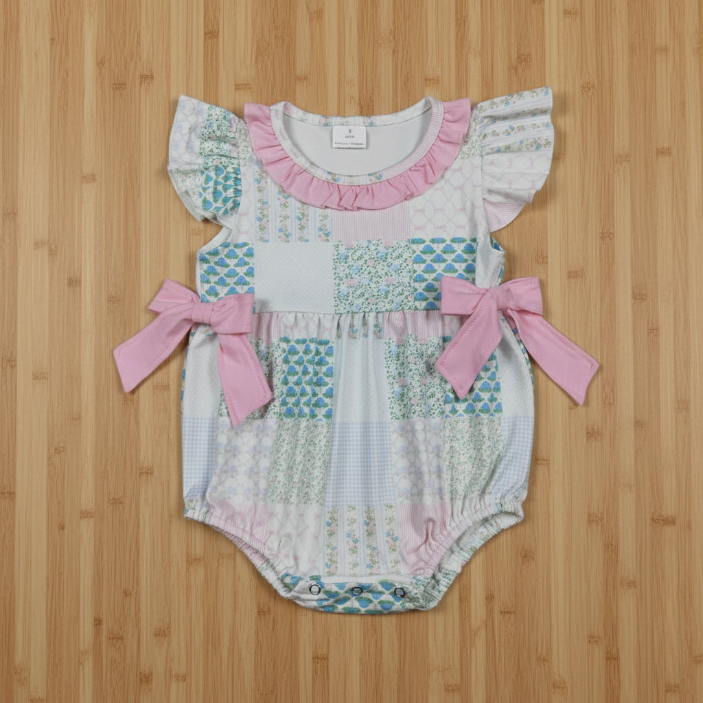 flower patchwork summer girl bubble