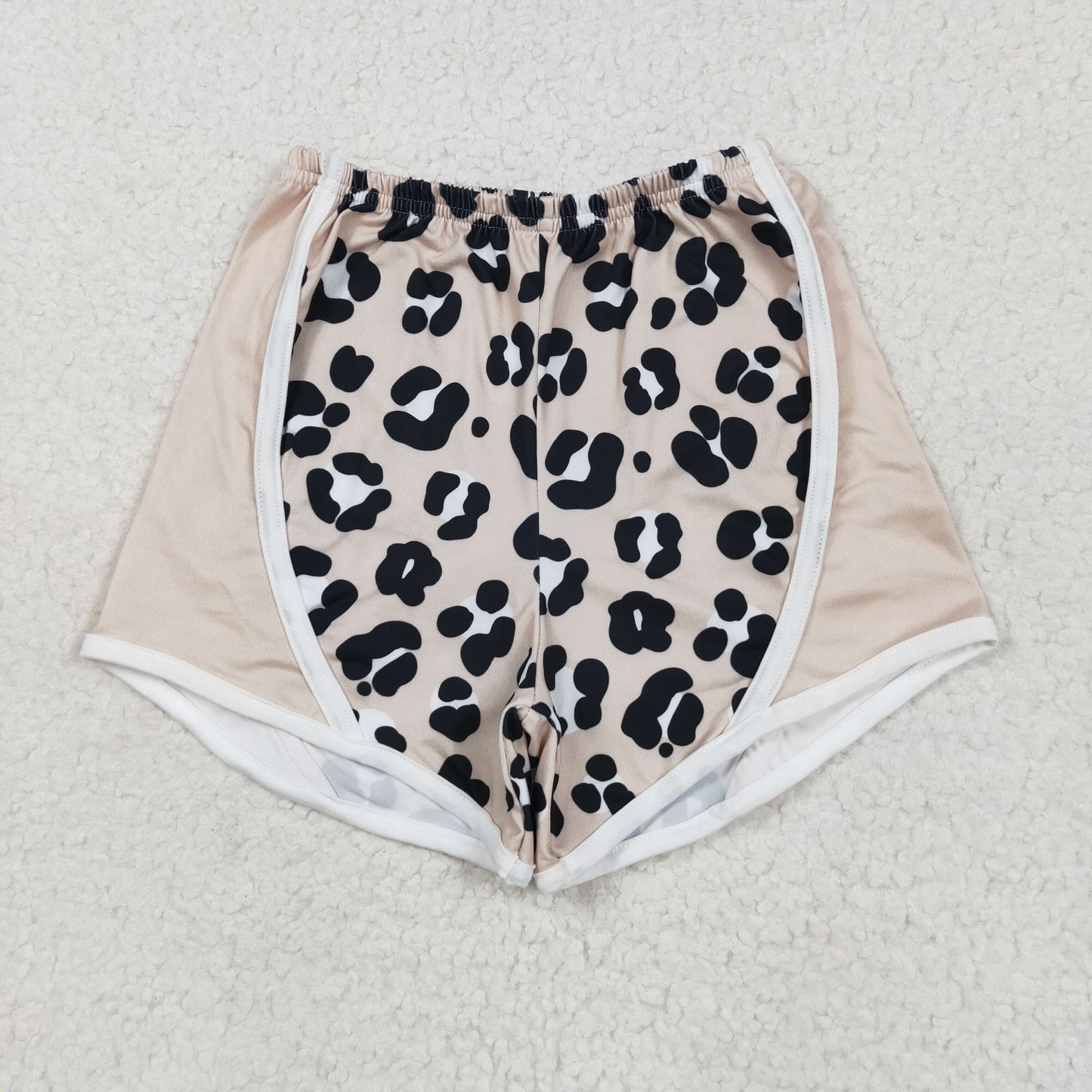 solid leopard girl summer shorts