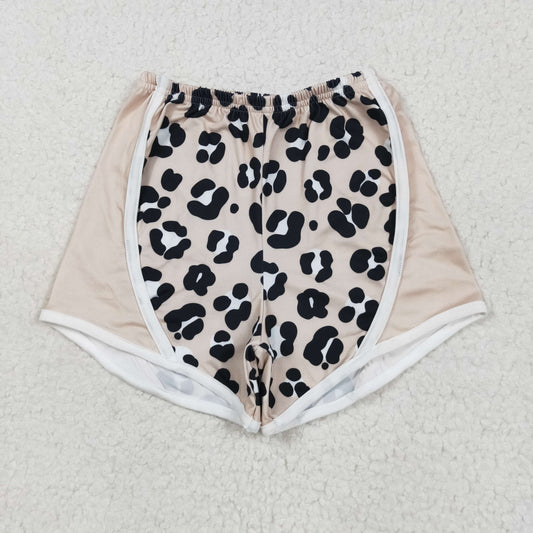 solid leopard girl summer shorts