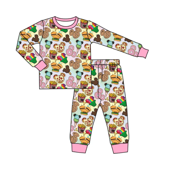 Split-CLOSE  5th Sept cartoon snacks pajama set girl