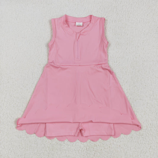 solid pink athletic skort dress