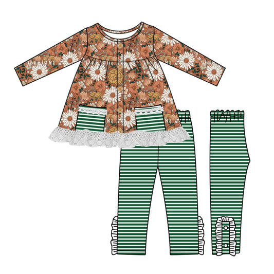 Split-CLOSE 24th Aug kids floral tunic stripes legging outfit