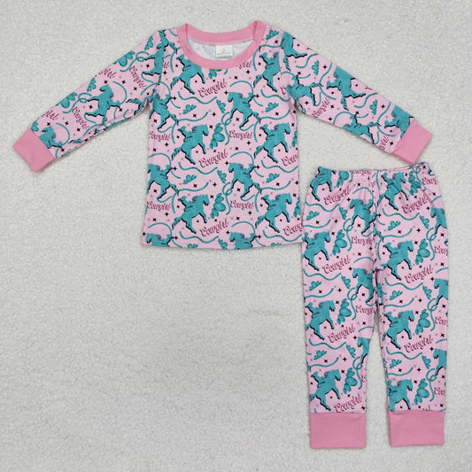 kids two pieces cowgirl lounge set