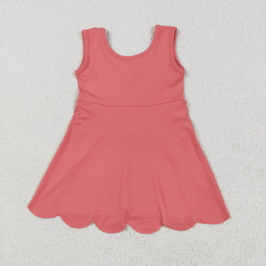solid coral athletic skort dress