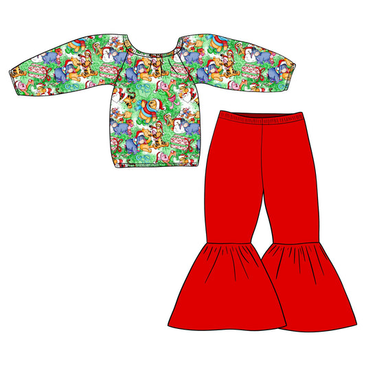 Split-CLOSE 17th Oct Christmas cartoon animal bell bottom set