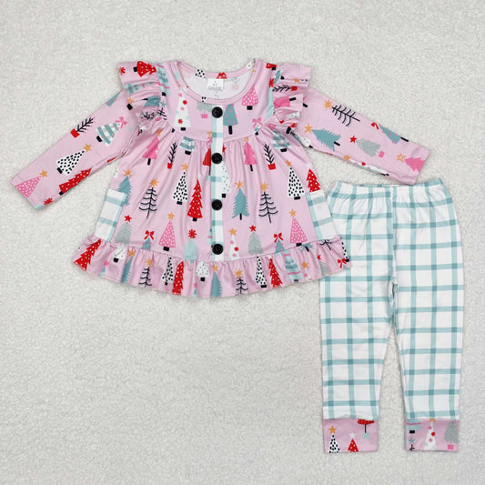 christmas tree legging set girl Christmas outfit