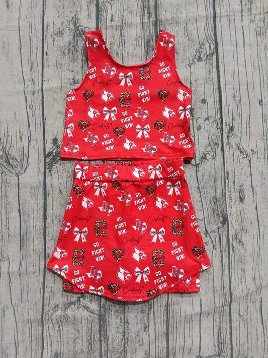 MOQ 8 TAT 6-7 weeks Go Fight Win Team Cheer Girl Skort Set
