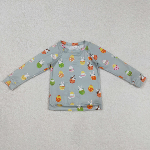 boy easter rabbit eggs pullover shirt