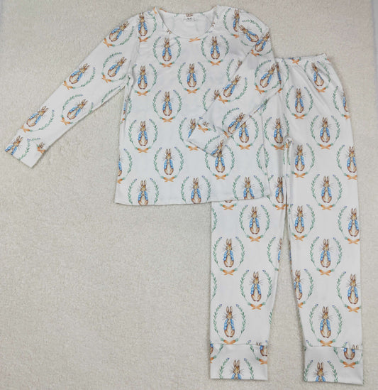 easter bunny print woman pajama set adult sleepwear