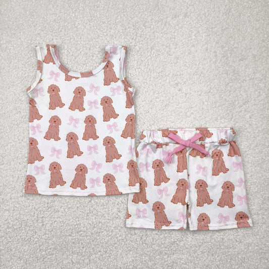 puppy tank shorts set