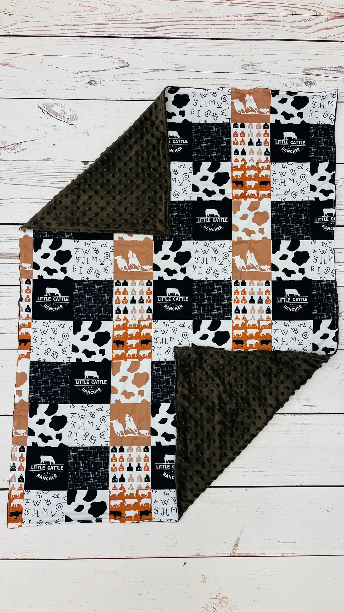 little cattle soft minky baby blanket